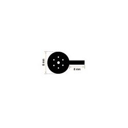 Burlete Puerta Espuma Ø8mm US-283 Negro (1m)