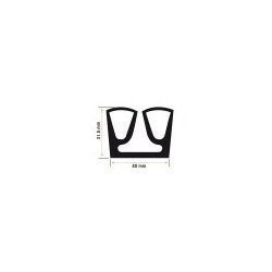 Burlete 40x31.5mm Perfil Caucho Negro (1m)