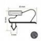 Burlete 1515x711mm Pvc Gris