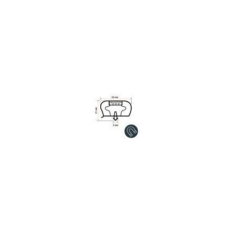 Burlete 809x459mm Pvc Gris