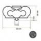Burlete 461x401mm Pvc Gris