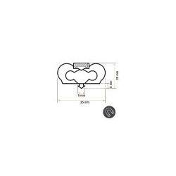 Burlete 461x401mm Pvc Gris