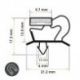 Burlete 970x910mm Pvc Gris