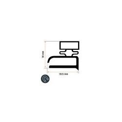 Burlete 18.5x16mm Perfil Pvc Negro (3m)