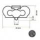 Burlete Vitrina 570x570mm Pvc Gris
