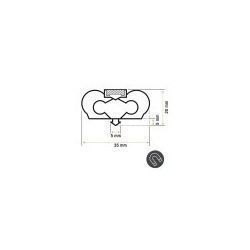 Burlete Vitrina 570x570mm Pvc Gris