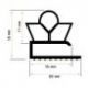 Burlete 700x500mm Pvc Gris