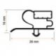 Burlete 28x16mm Perfil Pvc Negro (3m)