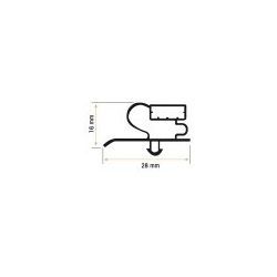 Burlete 28x16mm Perfil Pvc Negro (3m)