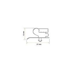 Burlete 27x12mm Perfil Pvc Gris (3m)