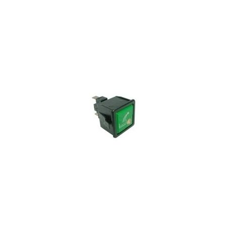 Interruptor Verde 28x28mm 230V