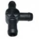 Racor Cruz 3 Vias Ø12mm Plástico