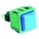 Pulsador Azul 28x28mm C40/LP1
