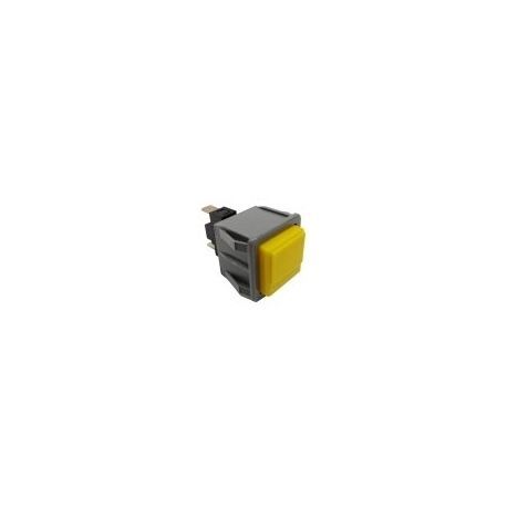 Pulsador Amarillo 230V Unipolar 28x28mm