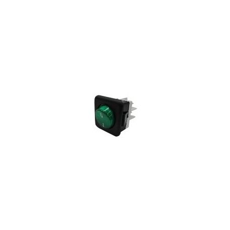Interruptor Verde 25x25mm 230V Bipolar JEMI