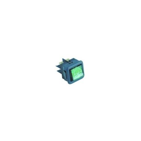 Pulsador Verde 25x25mm 24V Desagüe Lf