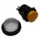Pulsador Ambar Ø25mm 230V Con Funda Lb