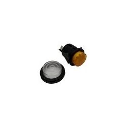 Pulsador Ambar Ø25mm 230V Con Funda Lb