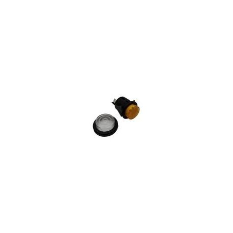 Pulsador Ambar Ø25mm 230V Con Funda Lb