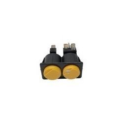 Pulsador Doble 250V 16A Naranja