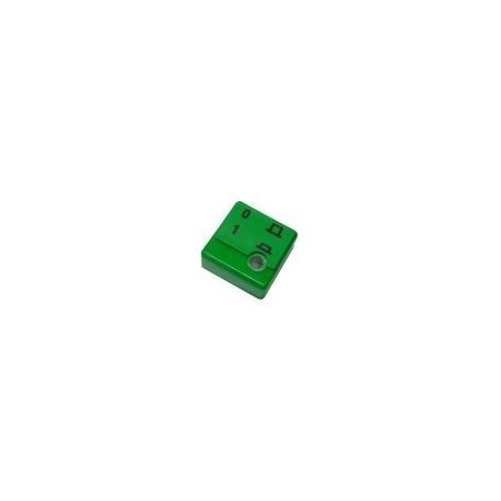 Botón 23x23mm Verde Con Lente