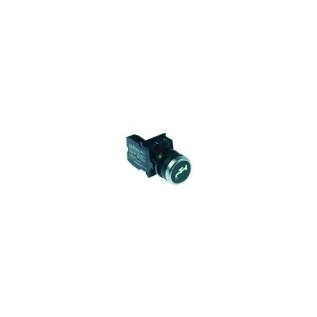 Pulsador Negro Agua 22mm