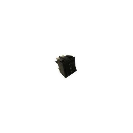 Conmutador Negro Opaco 30x22mm 3 Posiciones