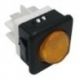 Pulsador Ambar 25x25mm 230V 16A Tecla Redonda