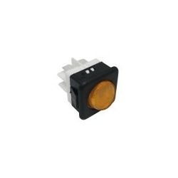 Pulsador Ambar 25x25mm 230V 16A Tecla Redonda