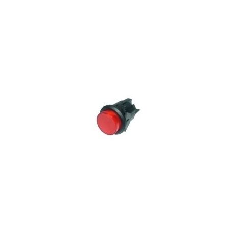 Pulsador Rojo Ø25mm 230V Bipolar