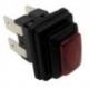 Interruptor Rojo 230V 13x20mm Alarma