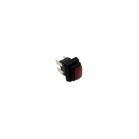 Interruptor Rojo 230V 13x20mm Alarma